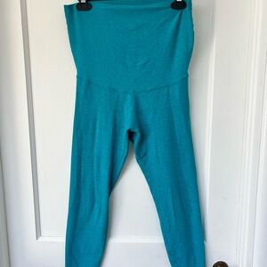 Beyond Yoga Beyond the Bump Maternity Turquoise Women's Leggings
